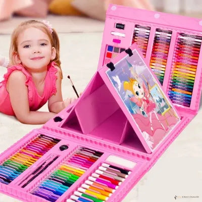 🎨 Super Mega 208 PCS Art Set — একসাথে রঙ, ক্রেয়ন, পেনসিল, প্যাস্টেল আর পেইন্ট! শিশুর সৃজনশীলতার সব রঙ এখন এক স্যুটকেসে। 🧳✨