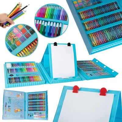 🎨 Super Mega 208 PCS Art Set — একসাথে রঙ, ক্রেয়ন, পেনসিল, প্যাস্টেল আর পেইন্ট! শিশুর সৃজনশীলতার সব রঙ এখন এক স্যুটকেসে। 🧳✨
