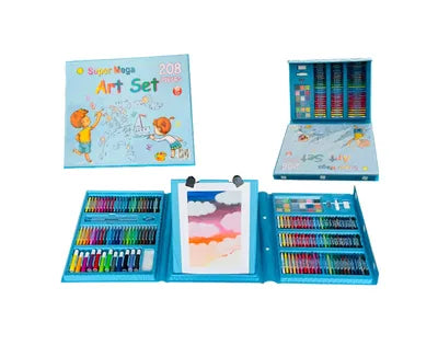 🎨 Super Mega 208 PCS Art Set — একসাথে রঙ, ক্রেয়ন, পেনসিল, প্যাস্টেল আর পেইন্ট! শিশুর সৃজনশীলতার সব রঙ এখন এক স্যুটকেসে। 🧳✨