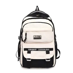 Academy Style School Bag Book Bag Lightweight College Student Backpack(Black) (Copy)