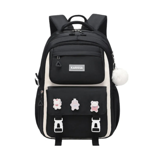 Kids Backpack Children School Bags Waterproof Primary Schoolbag Book Bag (Black)