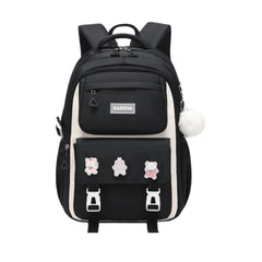 Kids Backpack Children School Bags Waterproof Primary Schoolbag Book Bag (Black)