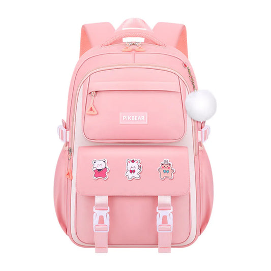Kids Backpack Children School Bags For Girls Orthopedic Waterproof Primary Schoolbag Book Bag (Pink)