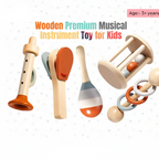Wooden Premium Musical Instrument Toy for Kids 5-piece set - Age 3+ years