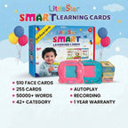 Baby Pink and Sky Blue talking flash card device