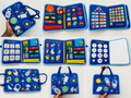Busy Book Blue 10 Pages – Montessori Felt Activity Book for Toddlers Age 2-5